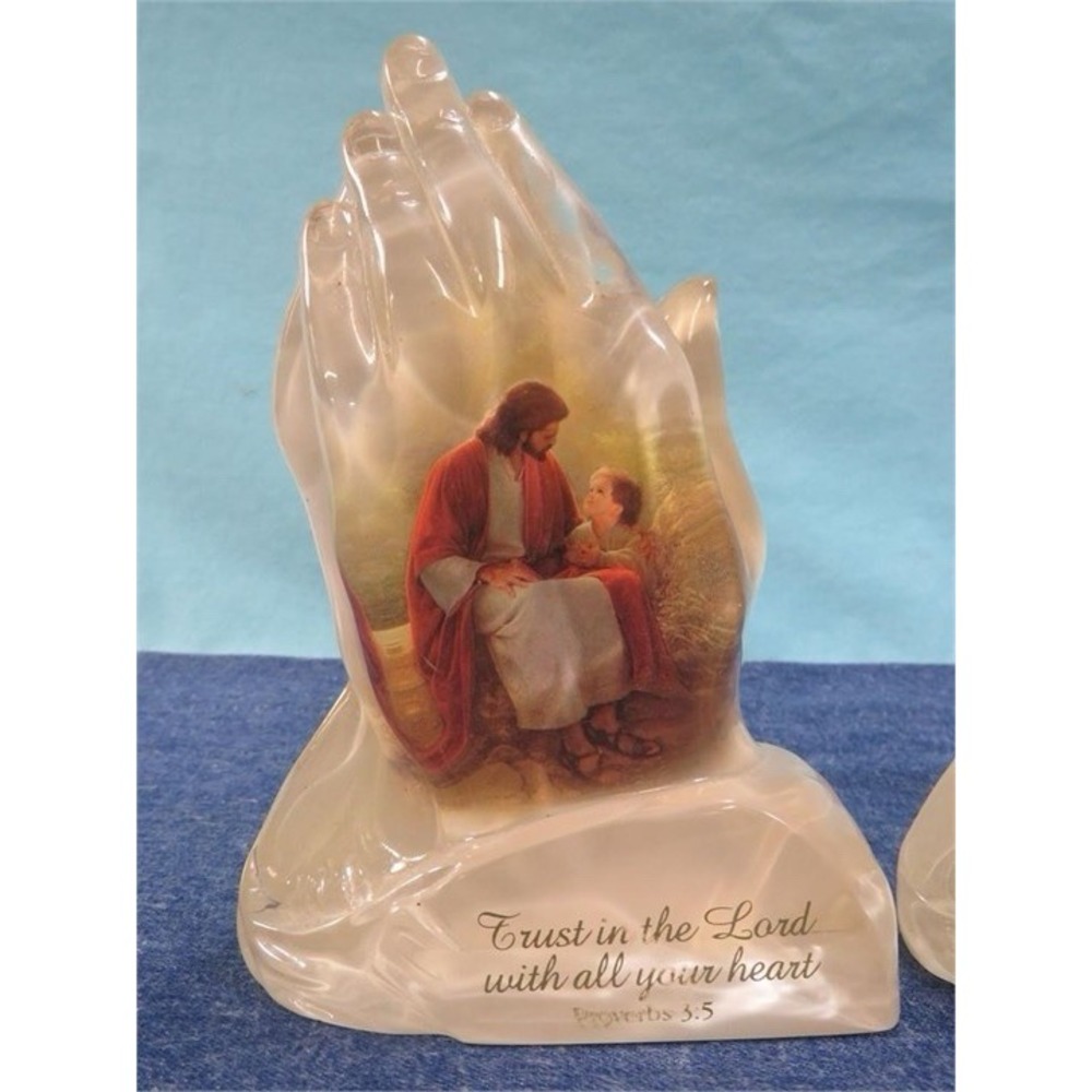 Bradford Exchange Greg Olsen In God's Hands Set of 3 Jesus Figurines 2008